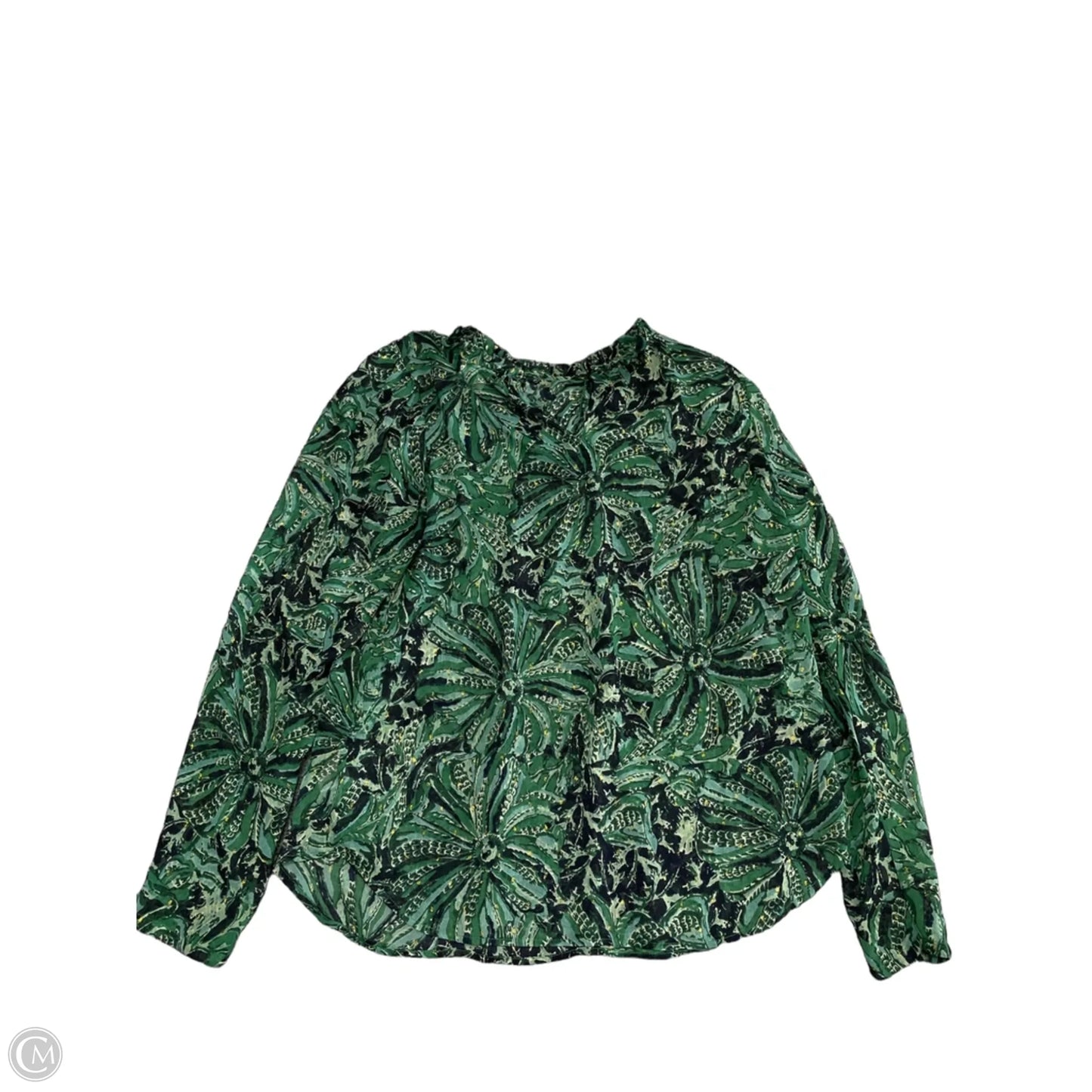 Top Long Sleeve By Maison Damelie In Green, Size: M