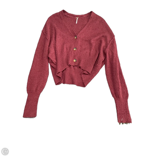 Cardigan By Free People In Maroon, Size: S