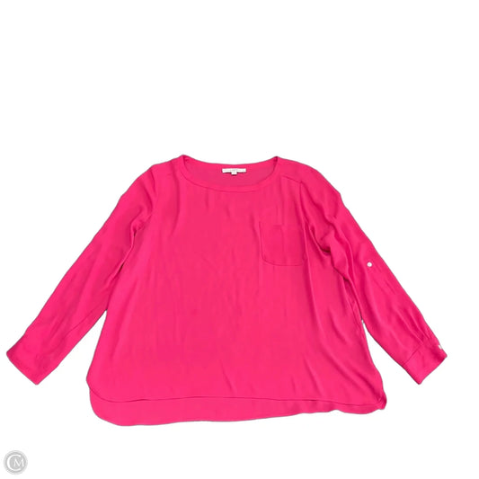 Top Long Sleeve By Loft In Pink, Size: Xl