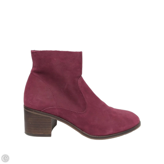 Boots Ankle Heels By Gianni Bini In Maroon, Size: 8.5