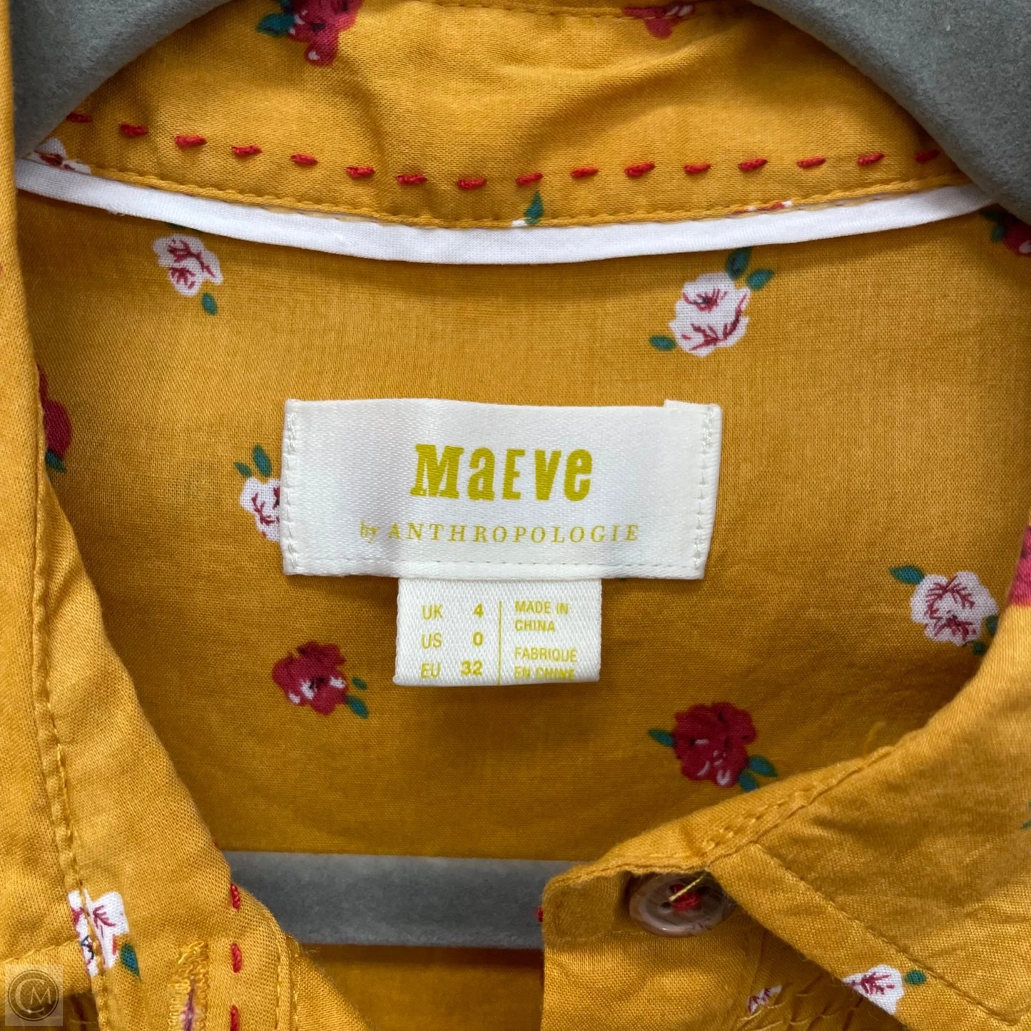 Top Long Sleeve By Maeve In Yellow, Size: 0