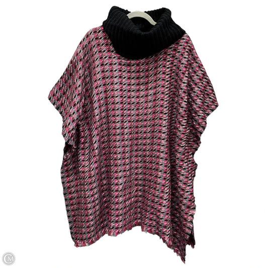 Poncho By Cmc In Black & Pink, Size: Osfm
