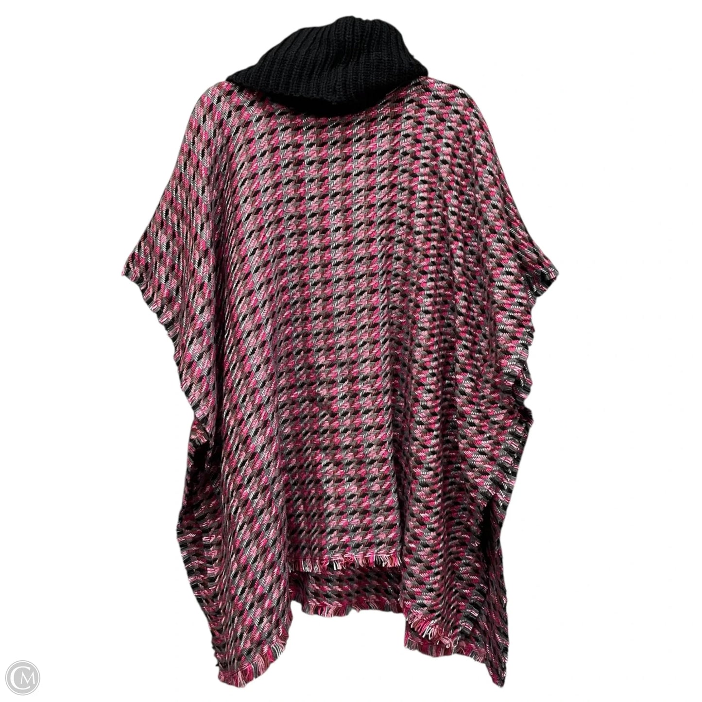 Poncho By Cmc In Black & Pink, Size: Osfm