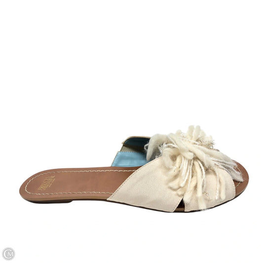 Sandals Flats By Frances Valentine In Beige, Size: 8