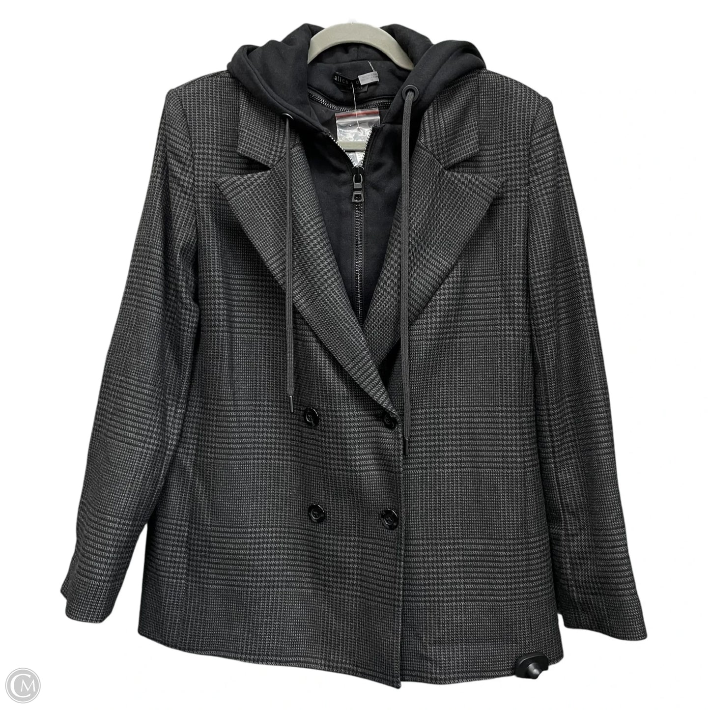 Jacket Designer By Alice + Olivia In Black & Grey, Size: S