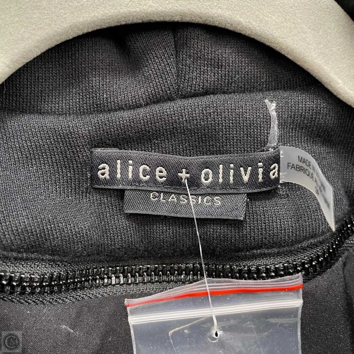 Jacket Designer By Alice + Olivia In Black & Grey, Size: S
