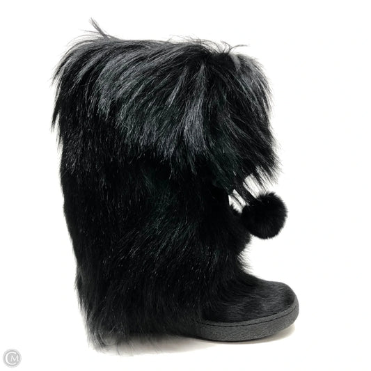 Boots Mid-calf Flats By Cma In Black, Size: 6.5