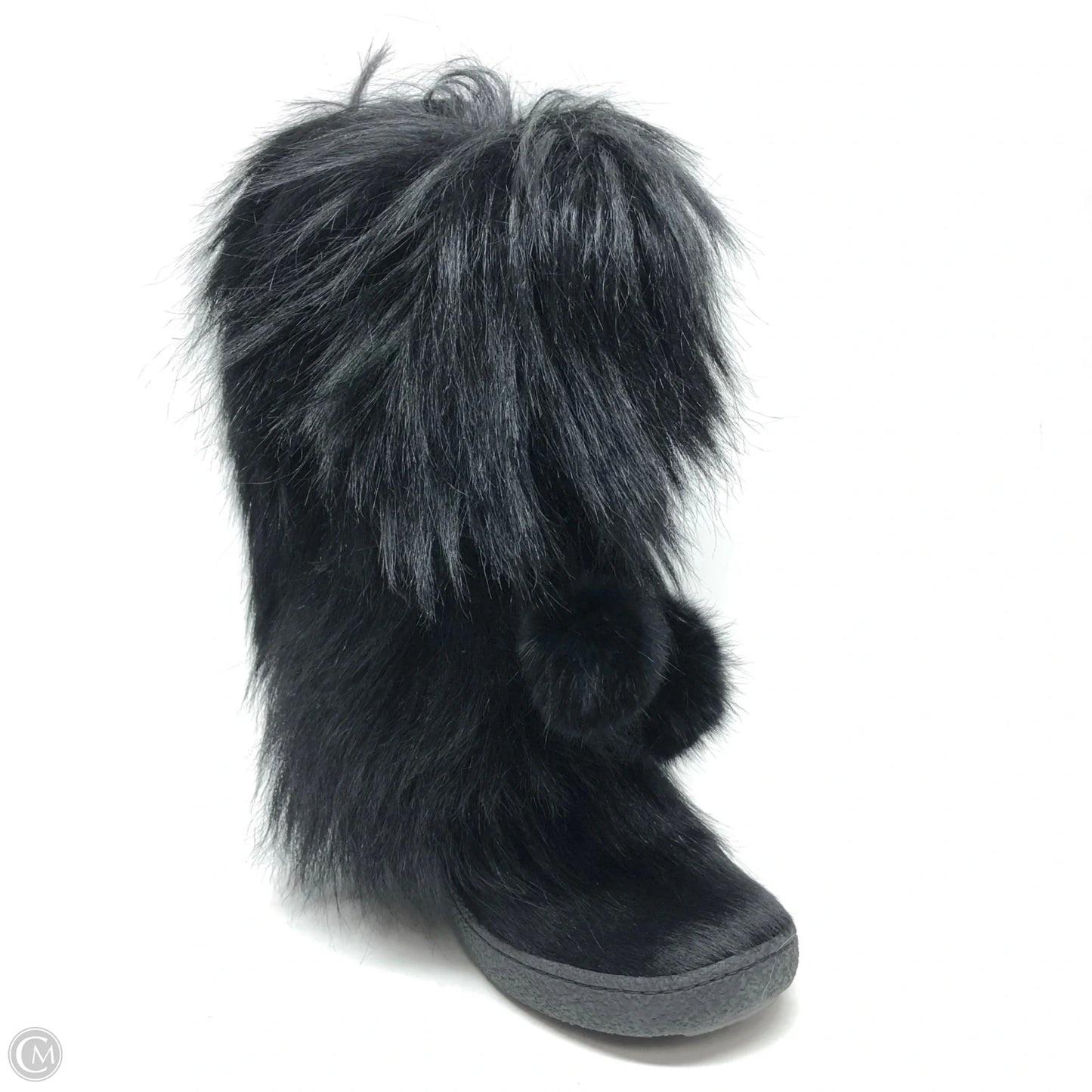 Boots Mid-calf Flats By Cma In Black, Size: 6.5