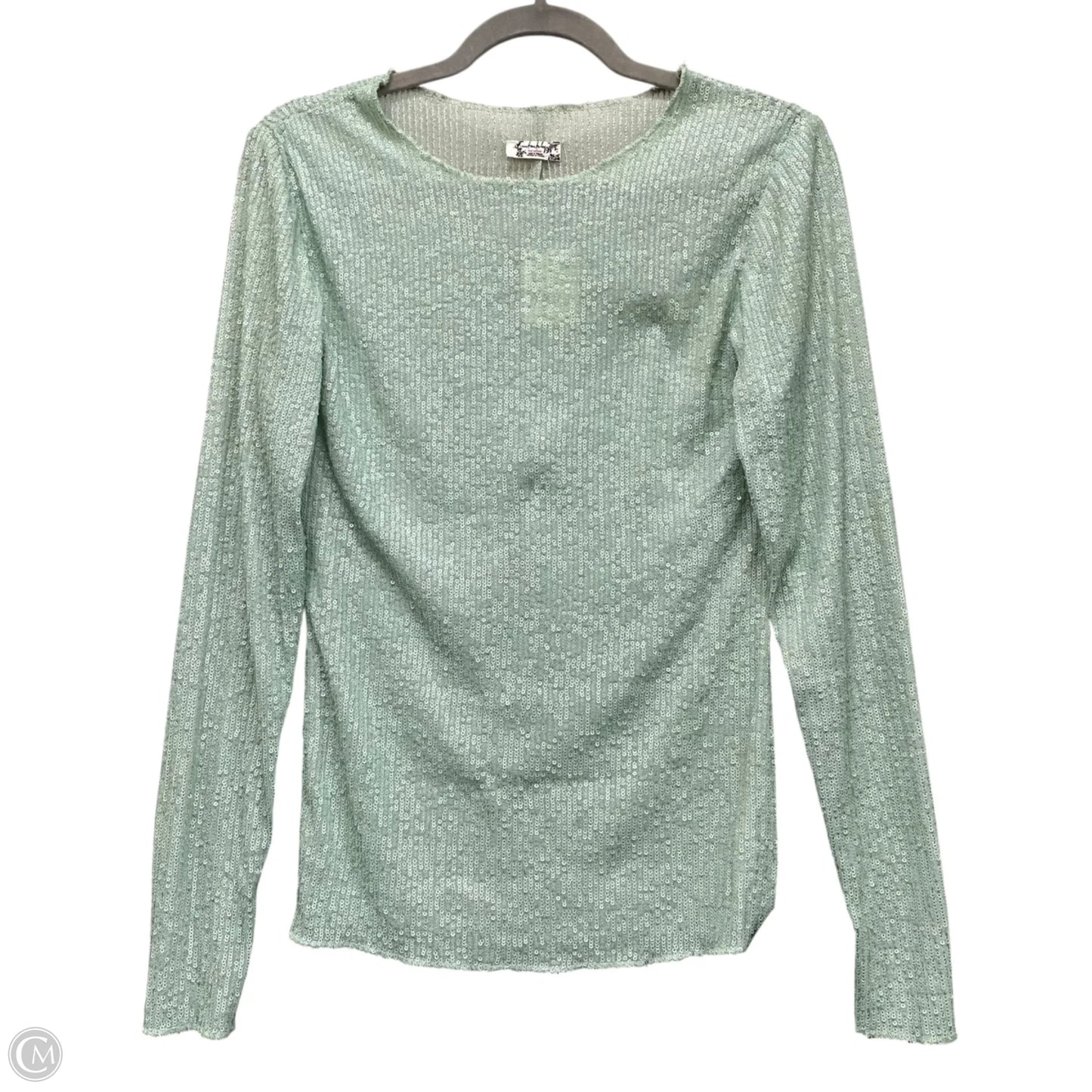 Top Long Sleeve By Free People In Green, Size: S