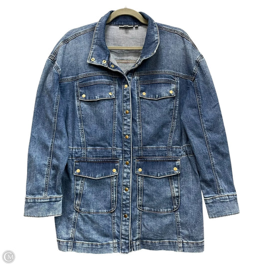 Jacket Denim By Chicos In Blue Denim, Size: L