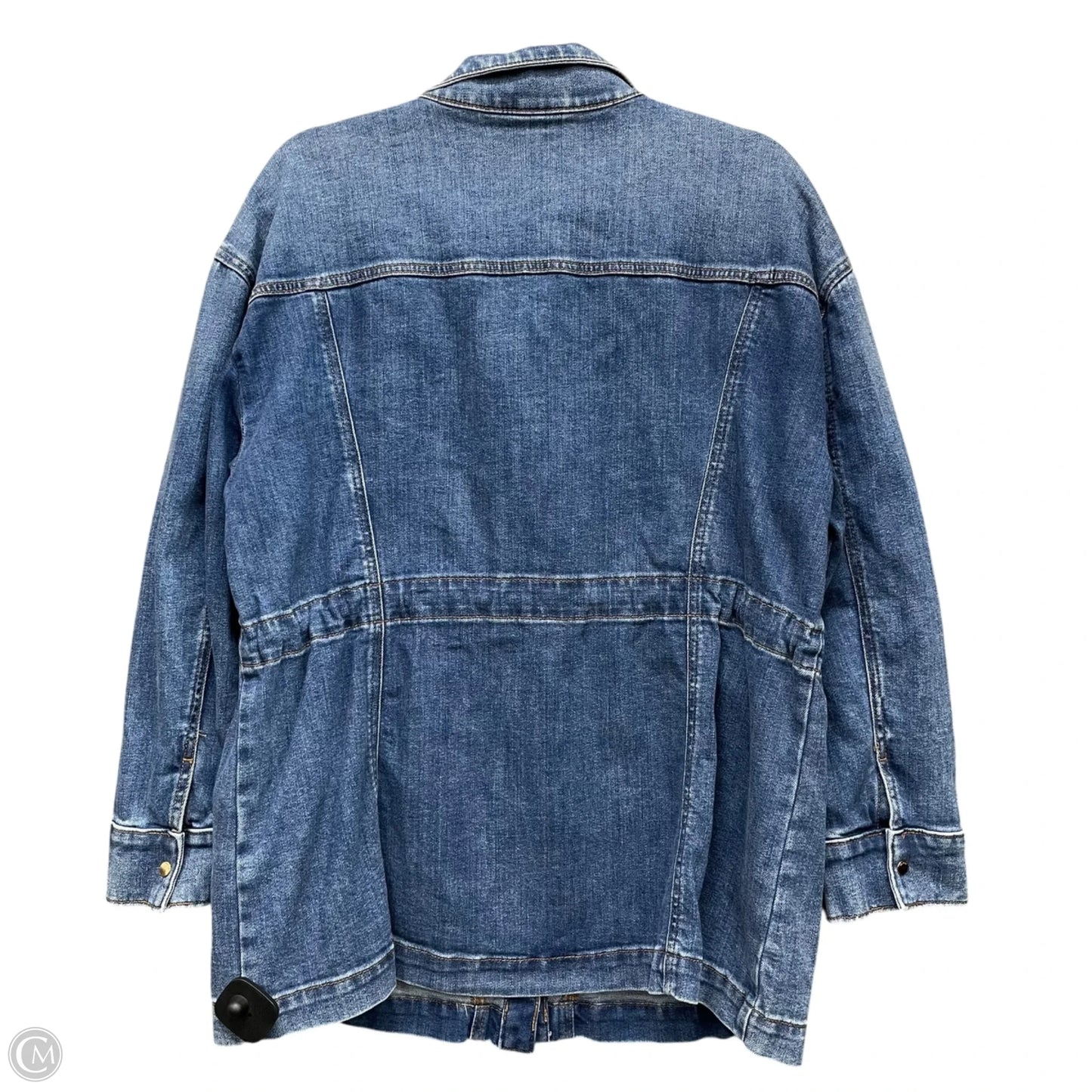 Jacket Denim By Chicos In Blue Denim, Size: L