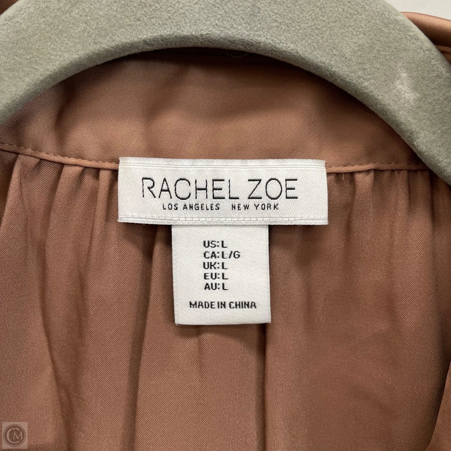 Blouse Long Sleeve By Rachel Zoe In Brown, Size: L
