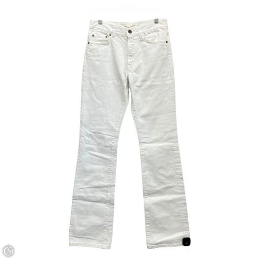 Jeans Designer By Yves Saint Laurent In White, Size: 2