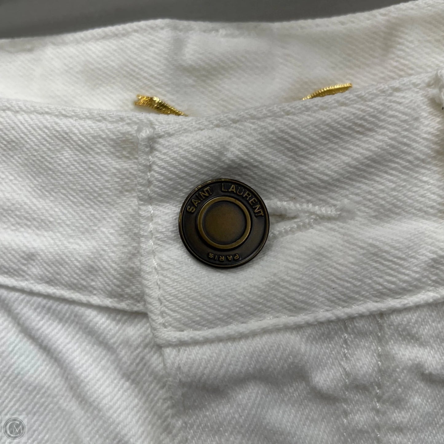 Jeans Designer By Yves Saint Laurent In White, Size: 2