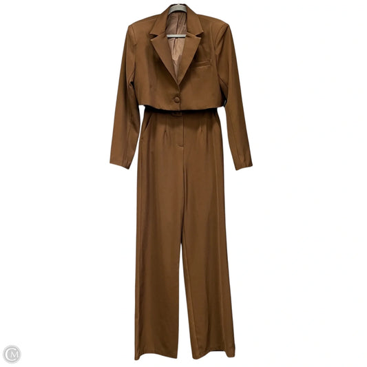 Pants Suit 2pc By Nasty Gal In Brown, Size: S