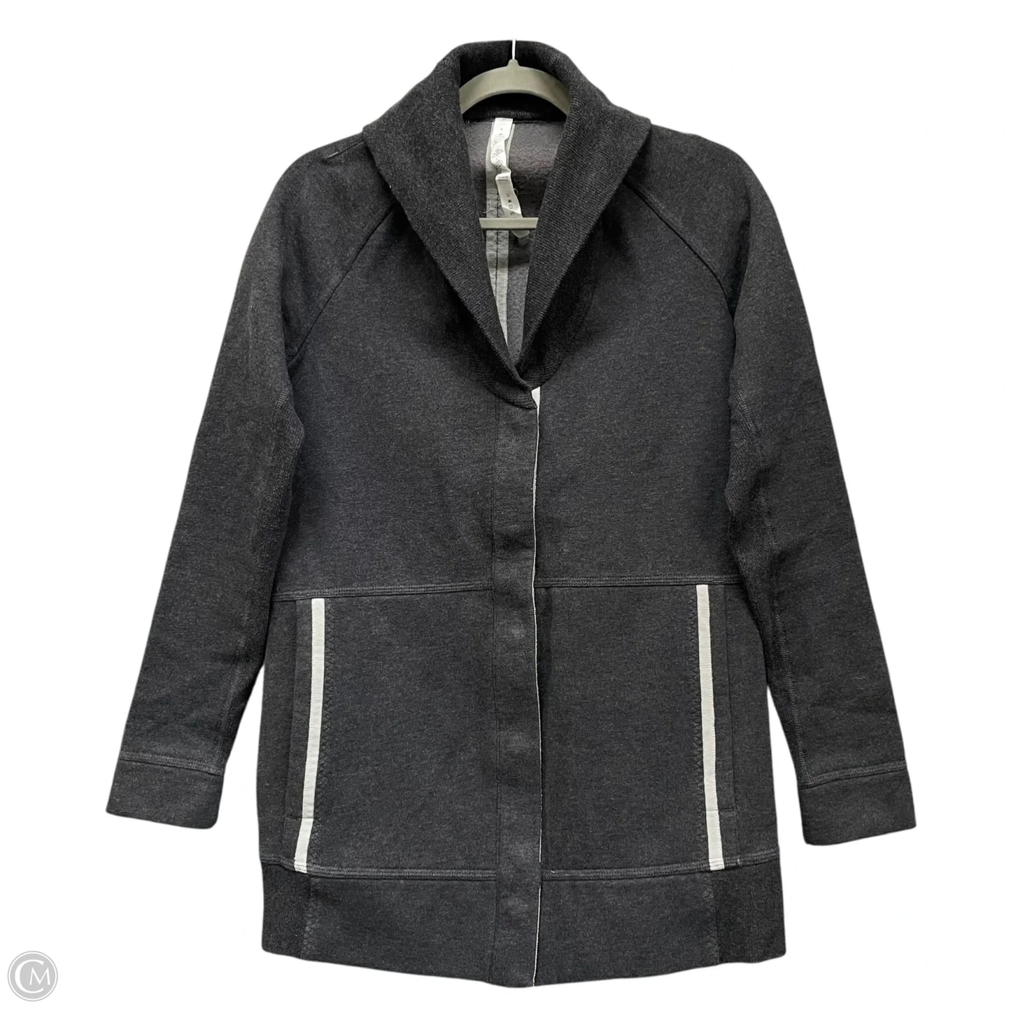 Athletic Jacket By Lululemon In Grey, Size: 4