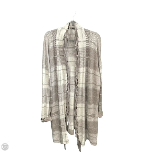 Sweater Cardigan By Lauren By Ralph Lauren In Taupe, Size: Xl