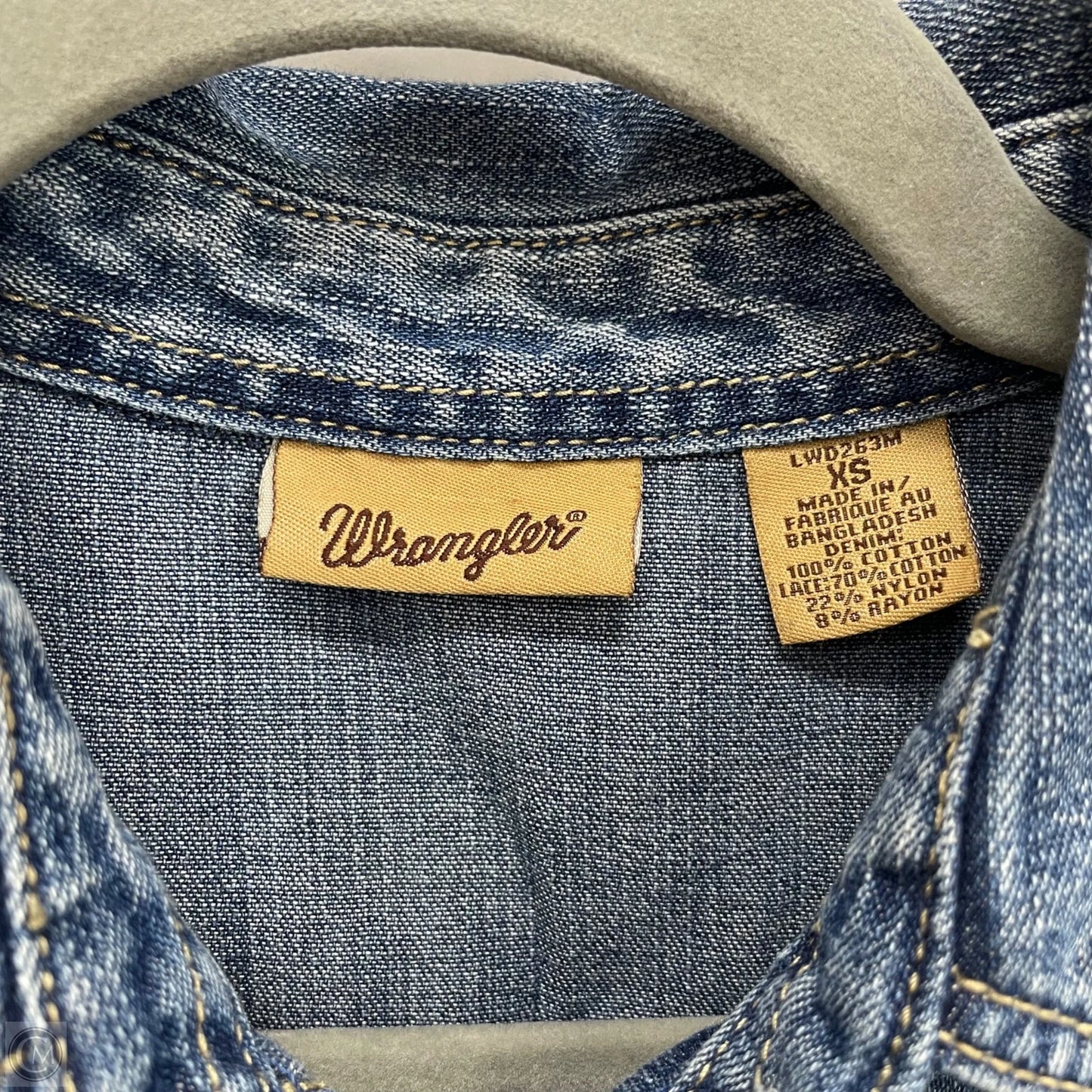 Dress Casual Short By Wrangler In Blue Denim, Size: Xs