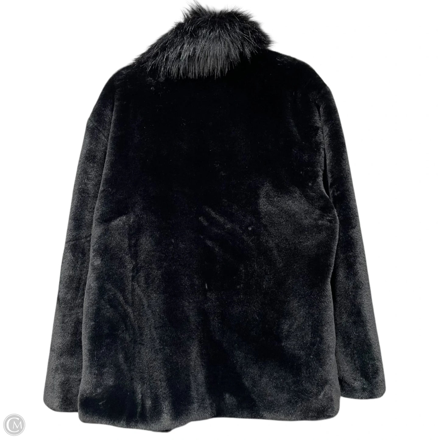 Coat Faux Fur & Sherpa By Clothes Mentor In Black, Size: L