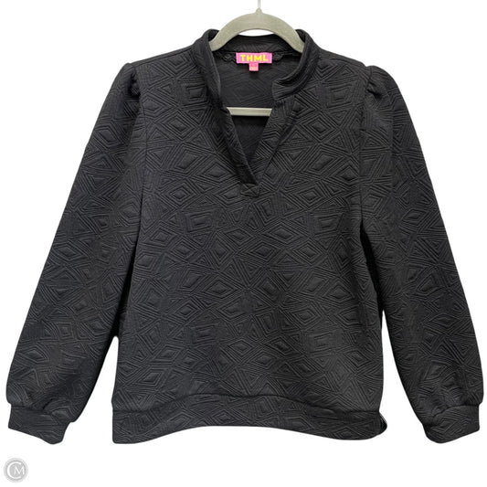Sweatshirt Collar By Thml In Black, Size: S