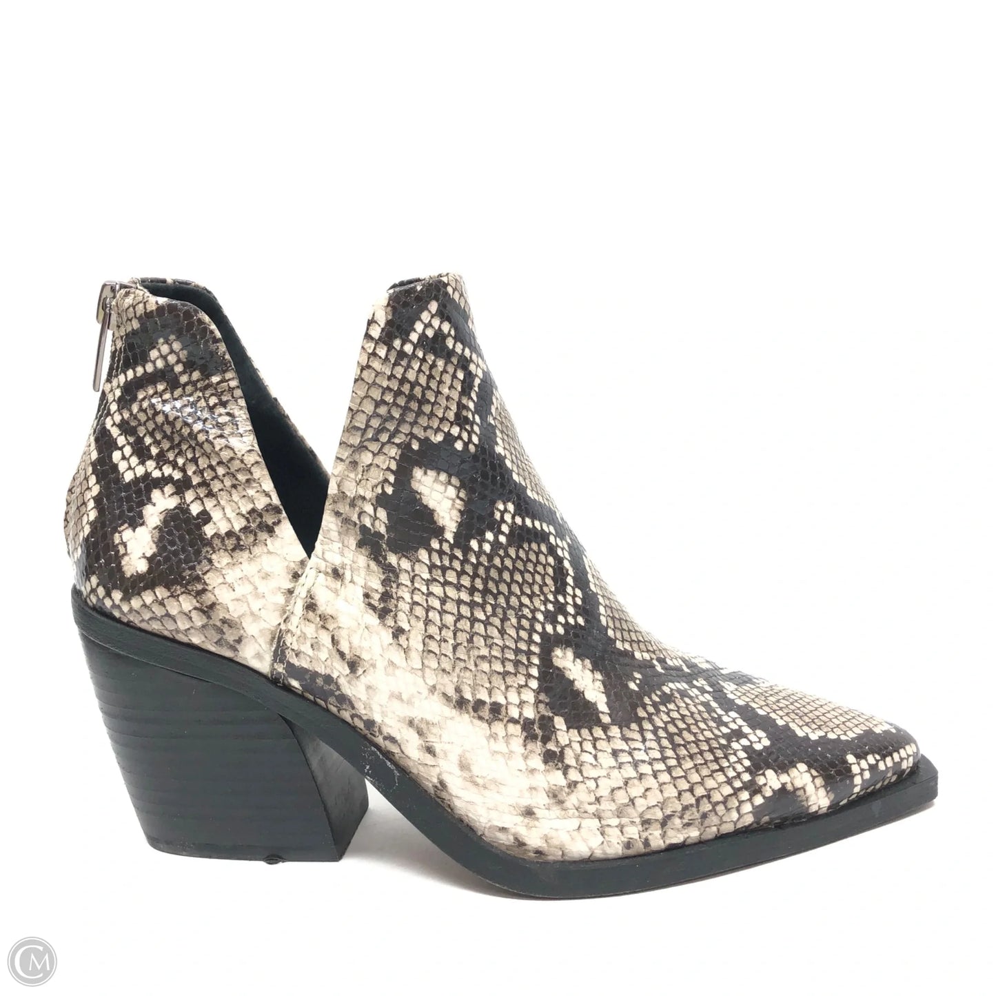 Boots Ankle Heels By Vince Camuto In Snakeskin Print, Size: 9.5