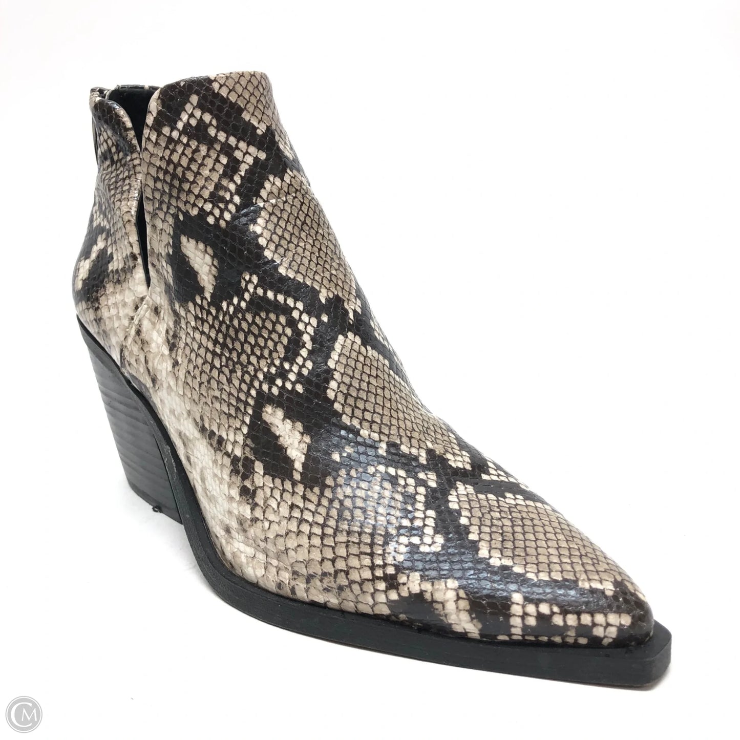 Boots Ankle Heels By Vince Camuto In Snakeskin Print, Size: 9.5