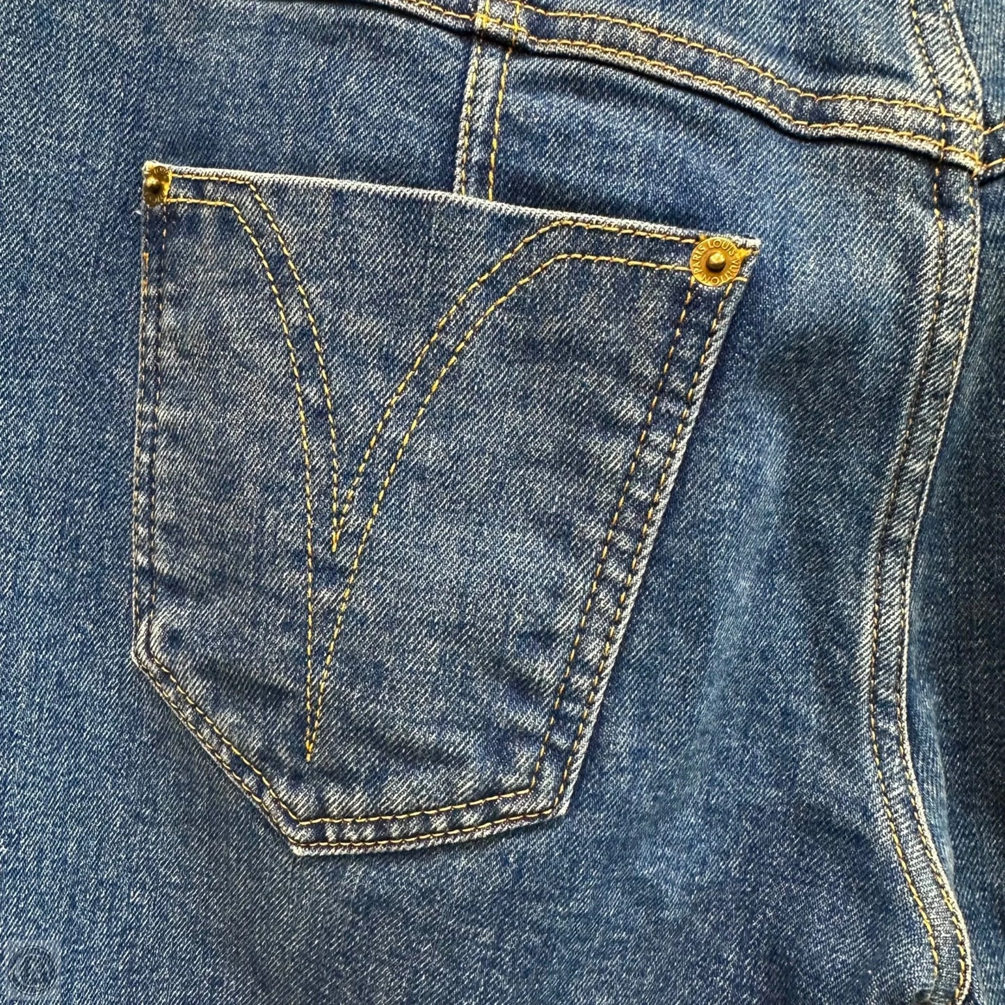 Jeans Luxury Designer By Louis Vuitton In Blue Denim, Size: 10