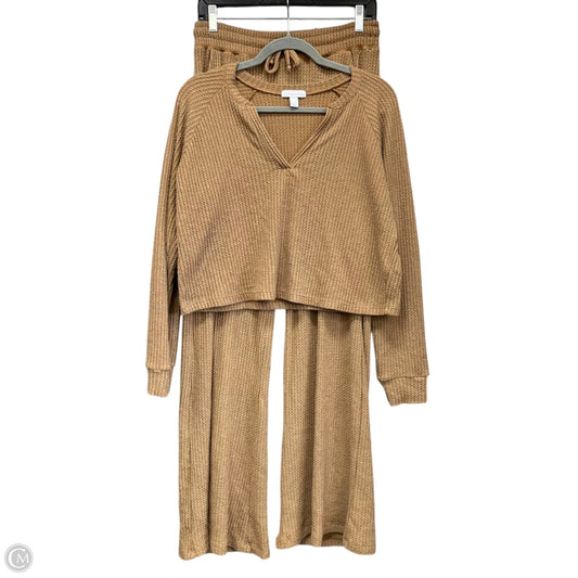 Lounge Set Pants By Beyond Yoga In Tan, Size: S
