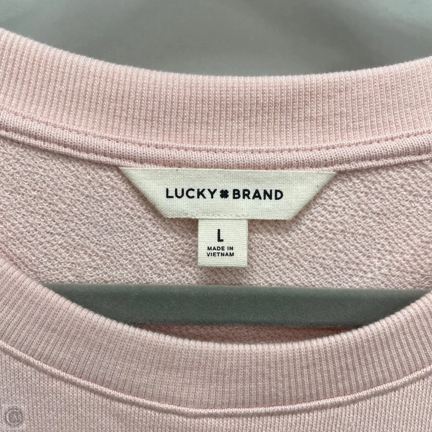 Sweatshirt Crewneck By Lucky Brand In Pink, Size: L