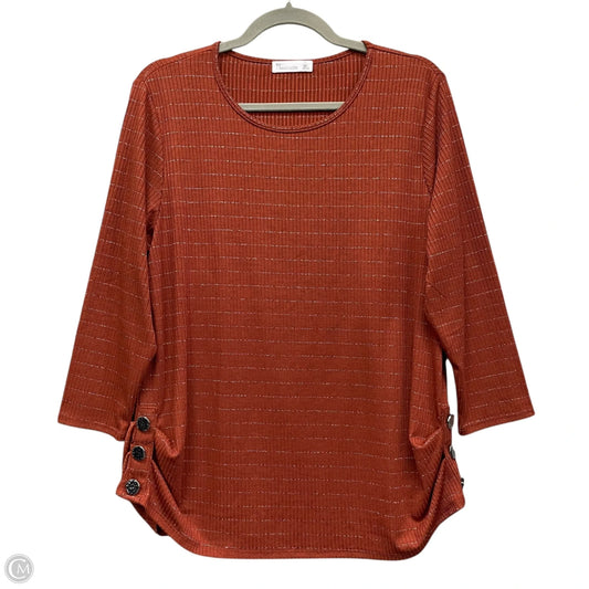 Top Long Sleeve Basic By 89th And Madison In Brown, Size: L