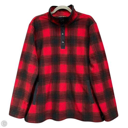 Jacket Shirt By Duluth Trading In Black & Red, Size: Xl