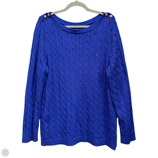 Sweater By Lauren By Ralph Lauren In Blue, Size: 2x