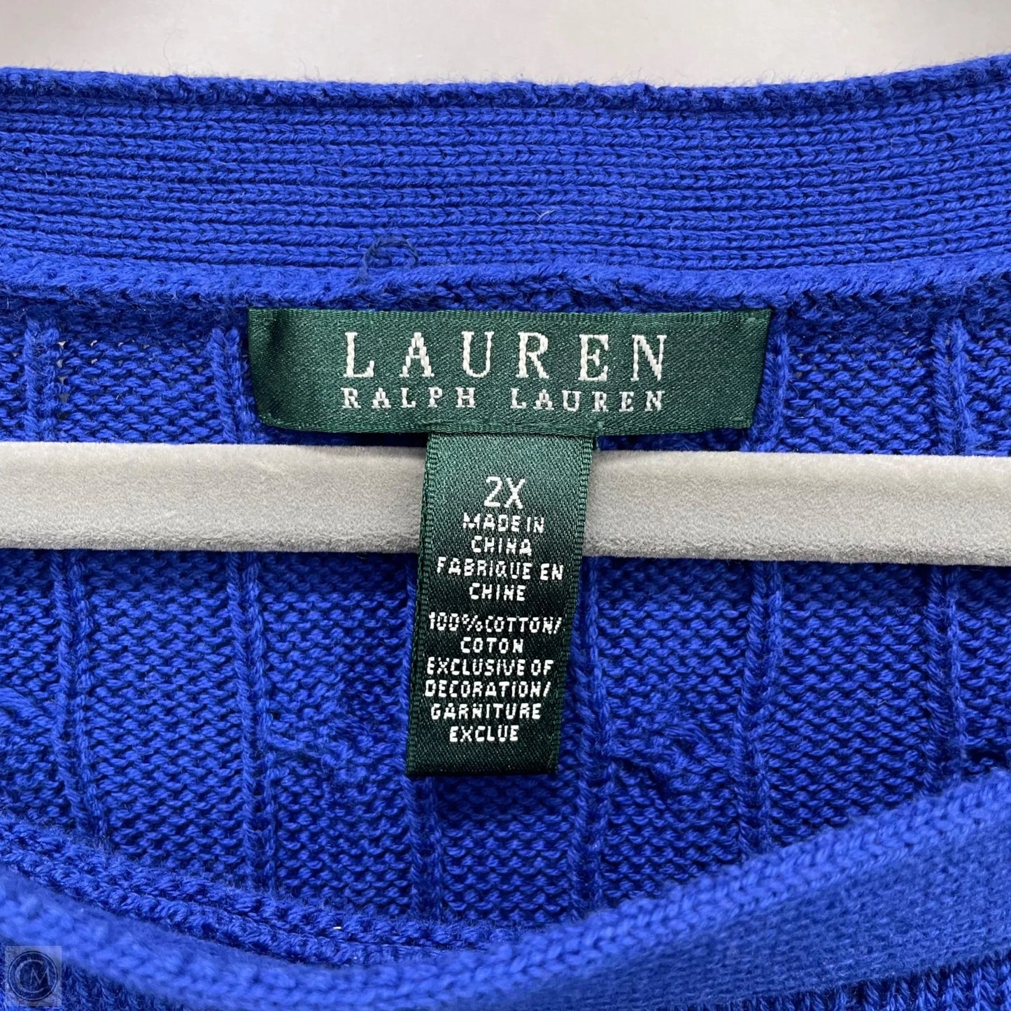 Sweater By Lauren By Ralph Lauren In Blue, Size: 2x