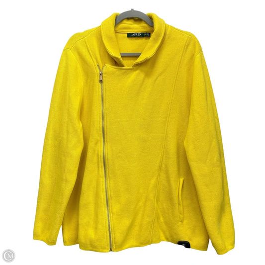 Jacket Moto By Lauren By Ralph Lauren In Yellow, Size: 2x