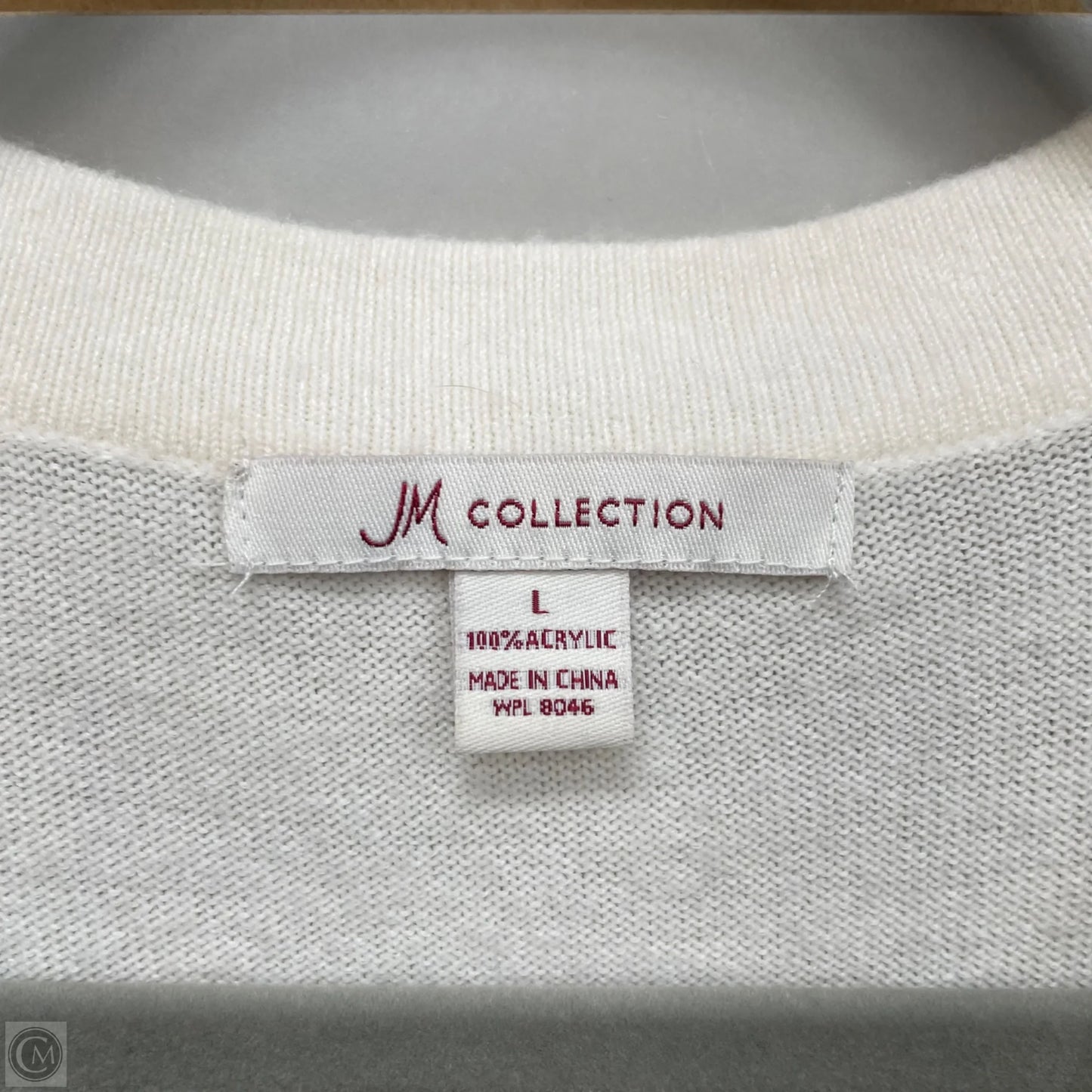 Sweater By Jm Collections In Cream, Size: L