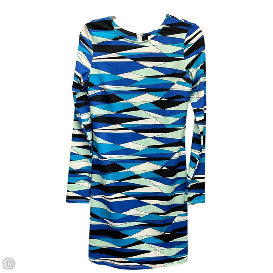 Dress Casual Short By Julie Brown In Blue & White, Size: M