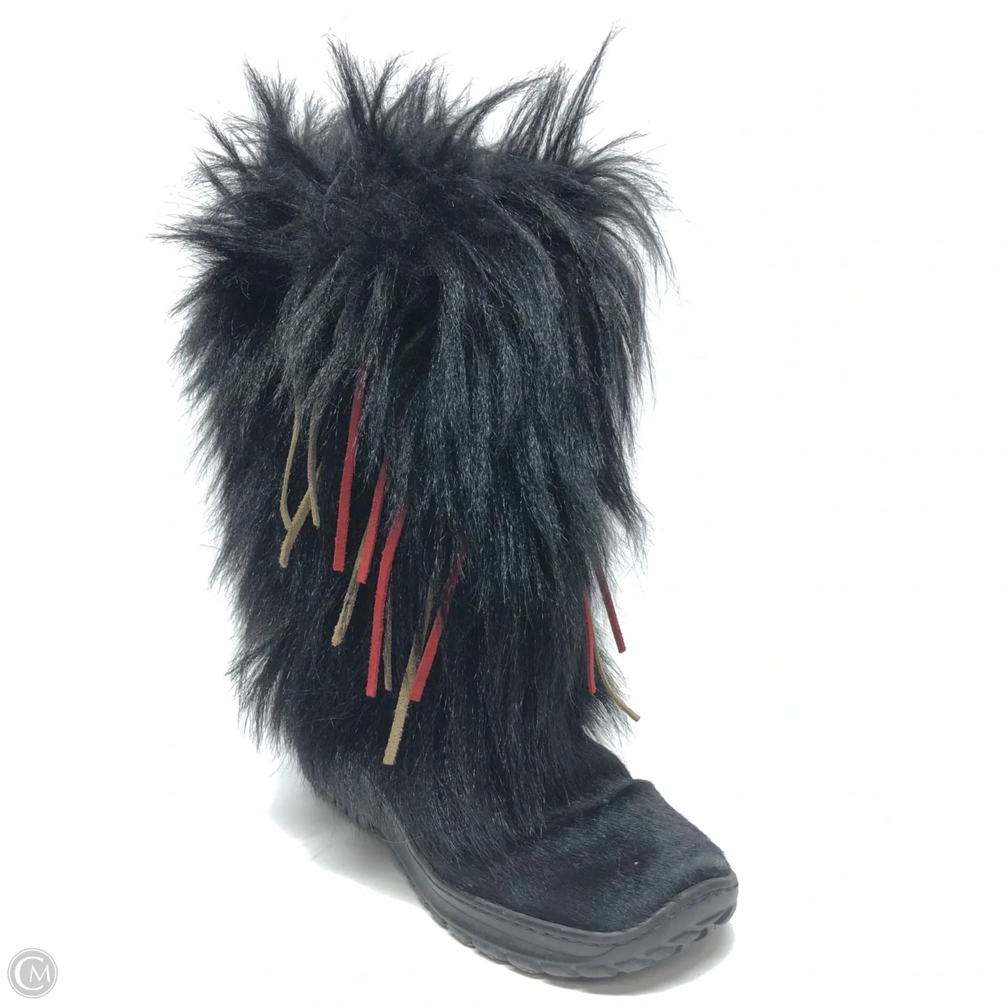 Boots Mid-calf Flats By Cma In Black, Size: 9
