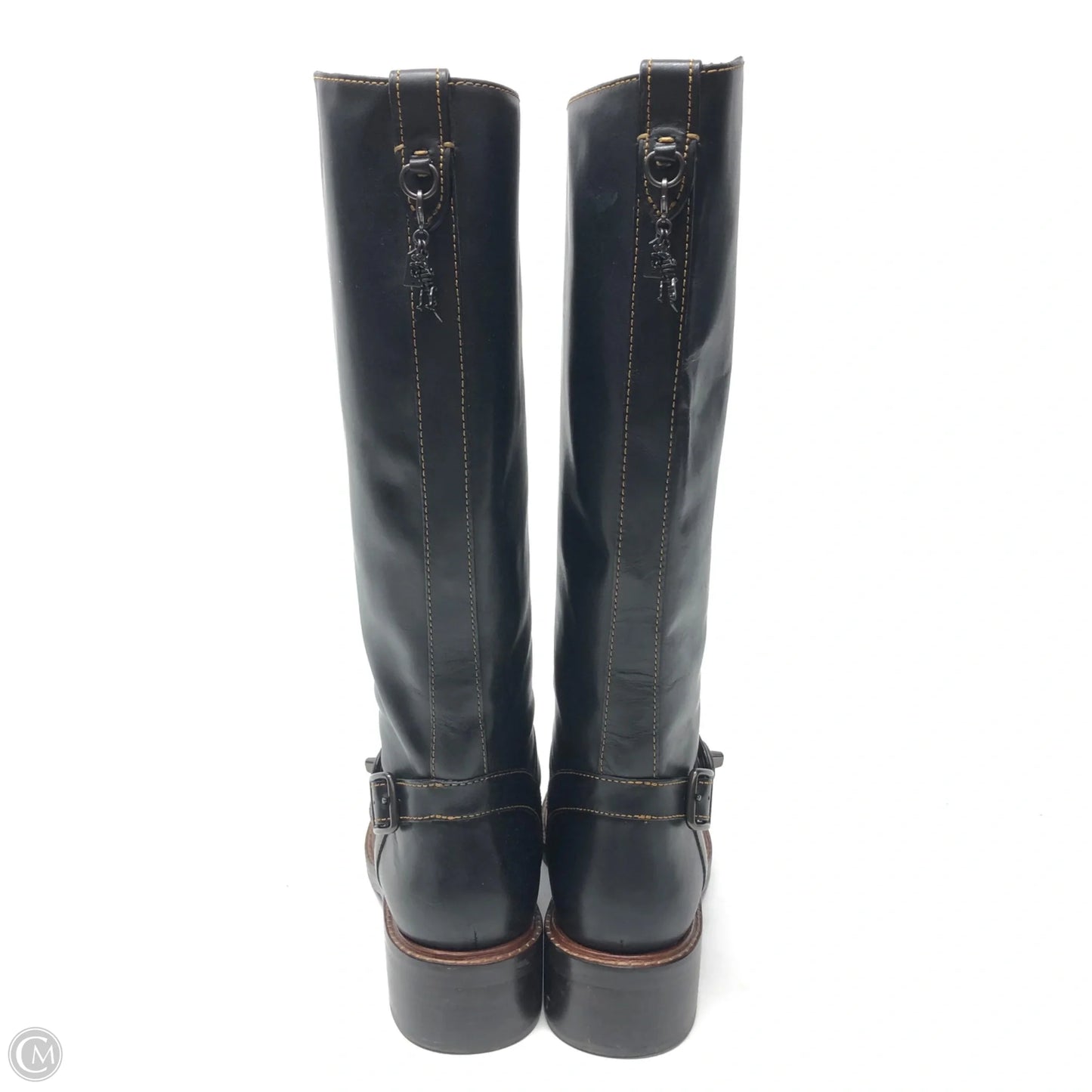 Boots Designer By Coach In Black, Size: 8