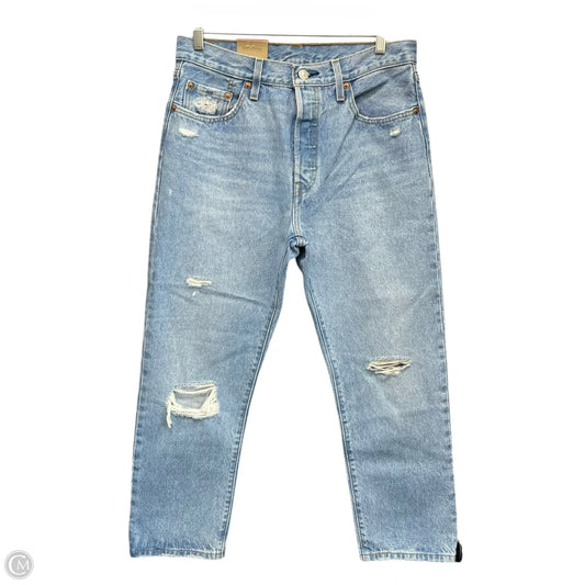 Jeans Cropped By Levis In Blue Denim, Size: 8