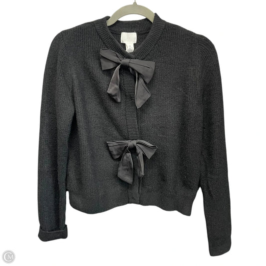 Sweater Cardigan By H&m In Black, Size: M