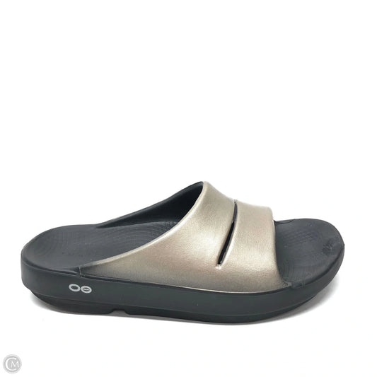 Sandals Sport By Oofos In Gold, Size: 9