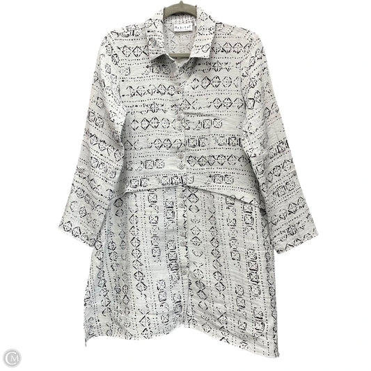 Jacket Shirt By Habitat In Black & White, Size: Xs