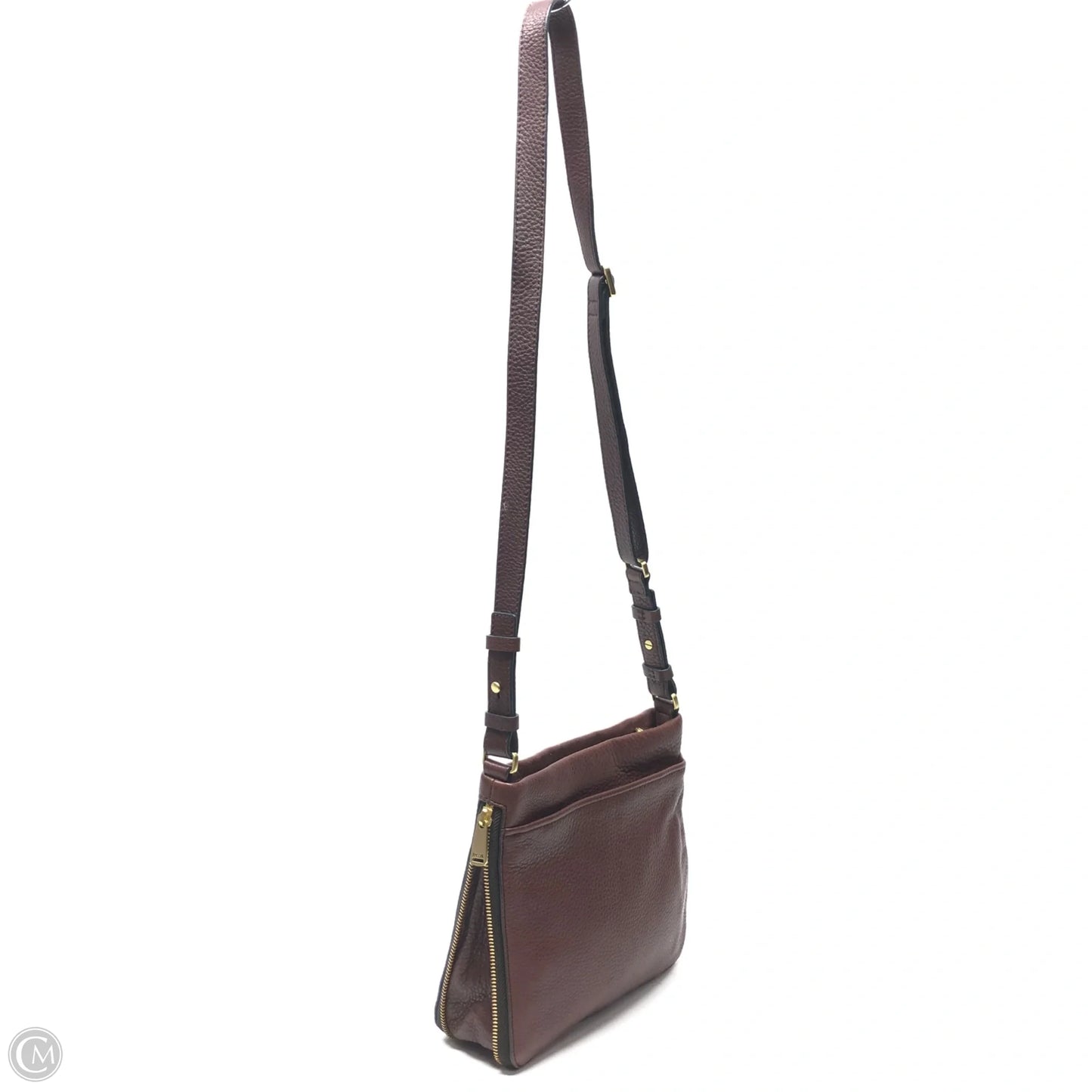 Crossbody Leather By Fossil, Size: Medium