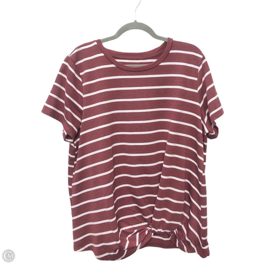 Top Short Sleeve By Maurices In Mauve, Size: Xxl