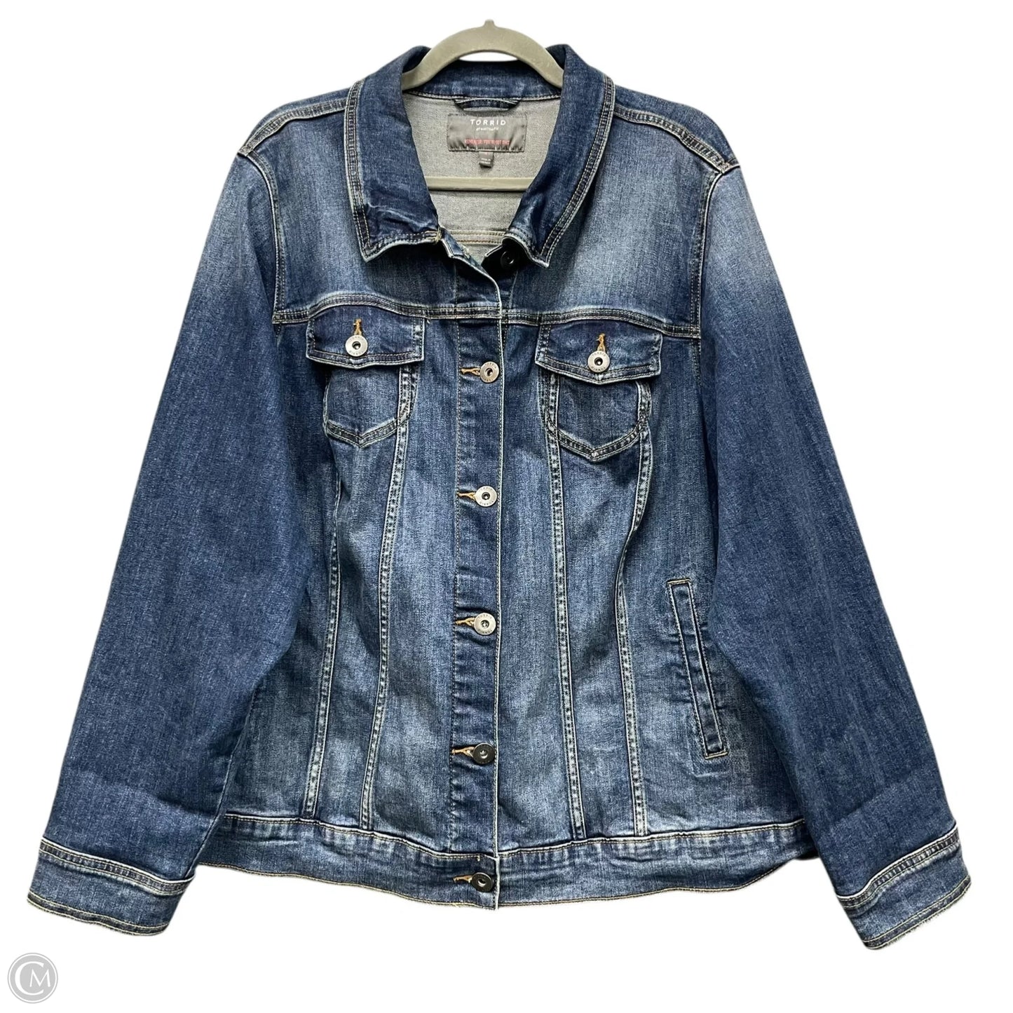 Jacket Denim By Torrid In Blue Denim, Size: 4x