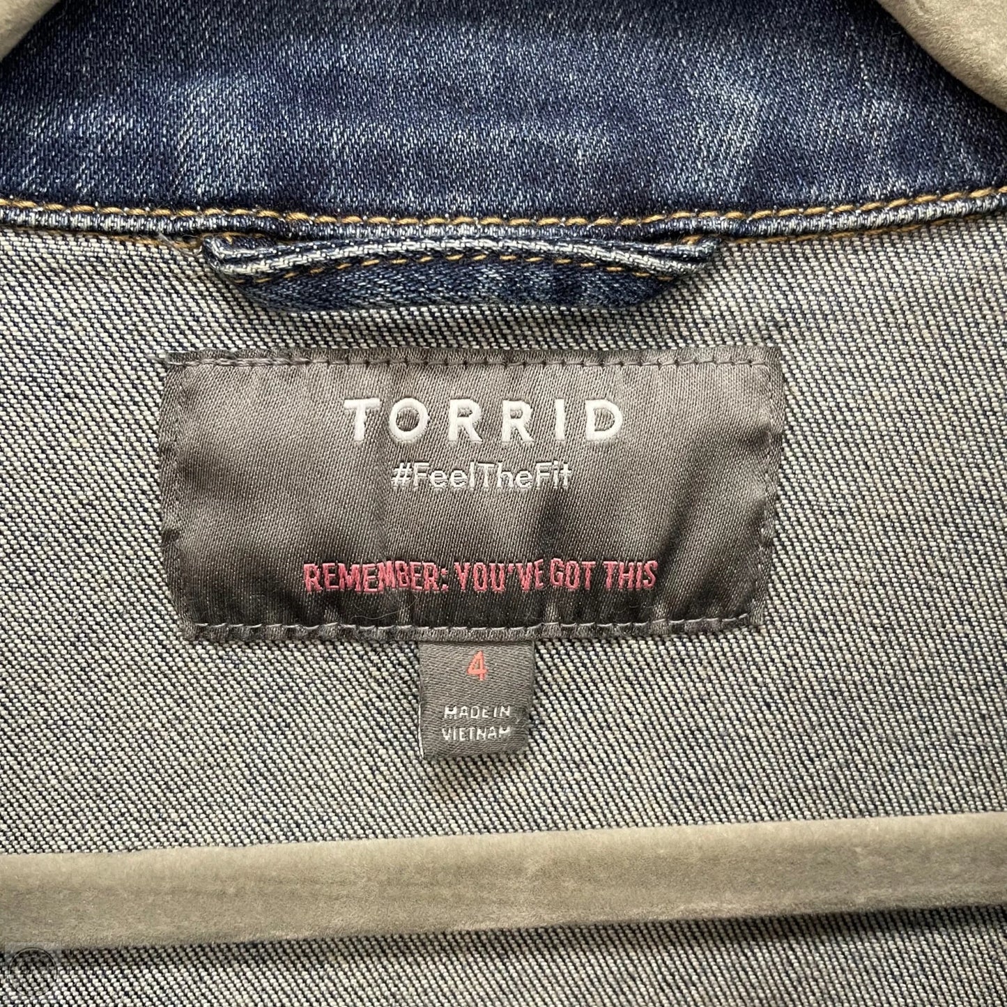 Jacket Denim By Torrid In Blue Denim, Size: 4x