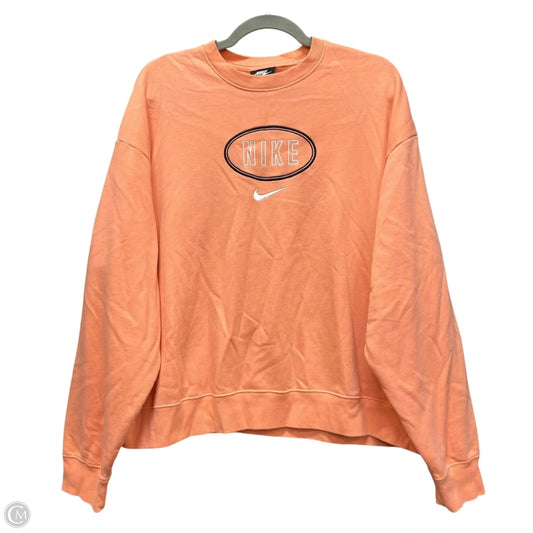 Sweatshirt Crewneck By Nike In Coral, Size: Xl