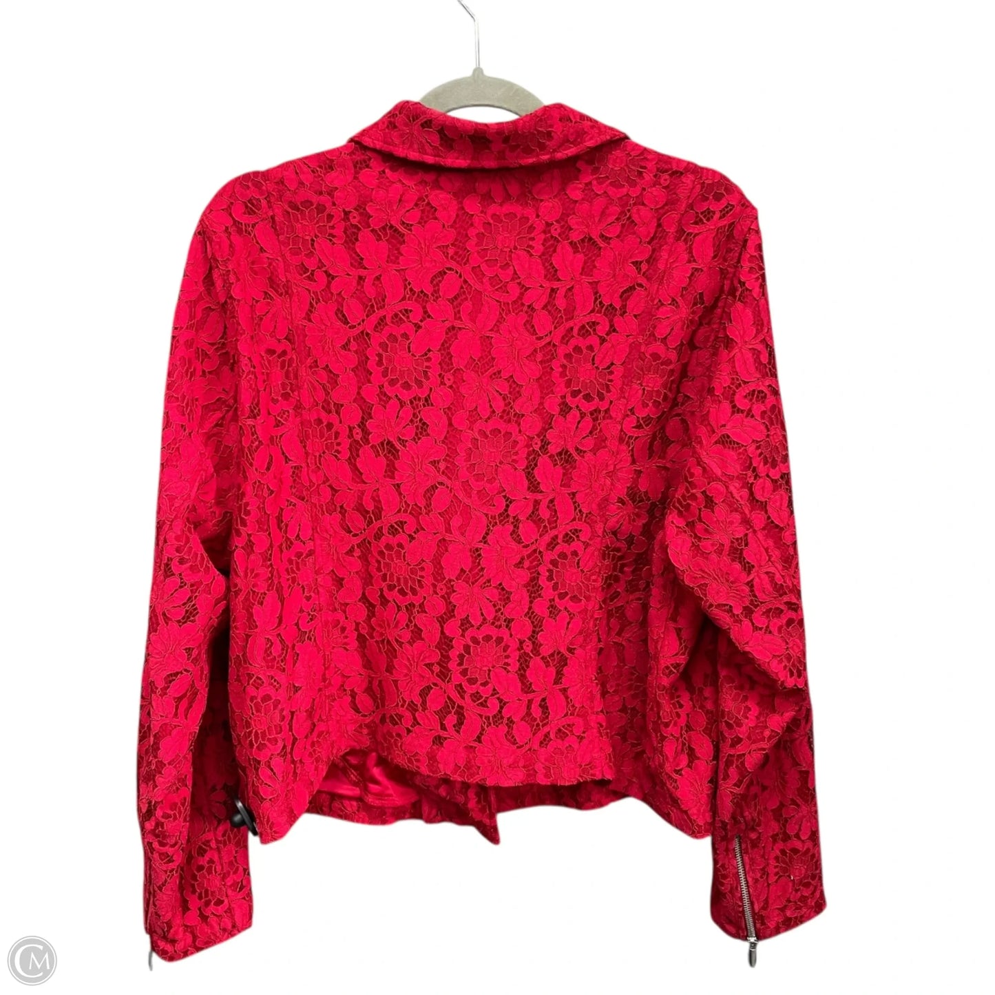 Jacket Moto By Torrid In Red, Size: 2x