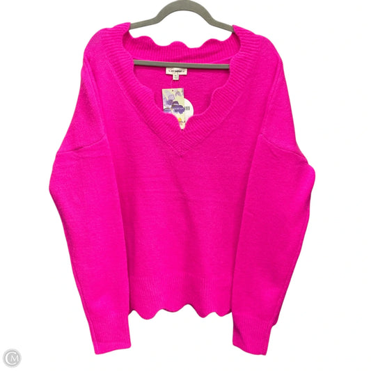 Sweater By Ee Some In Pink, Size: L