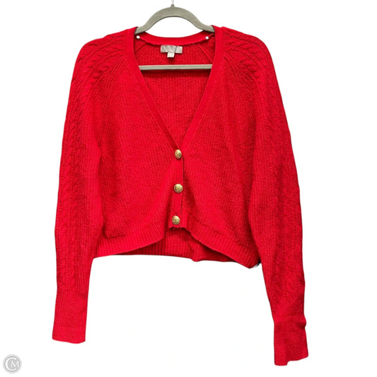 Sweater Cardigan By J. Crew In Red, Size: S